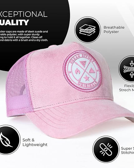 Urban Effort Mesh Back Cap - for Men and Women Baseball Hat 5-Panel Trucker Hat - Great Snapback Closure for Hunting & Hiking