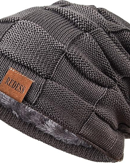 REDESS Beanie Hat for Men and Women Winter Warm Hats Knit Slouchy Thick Skull Cap
