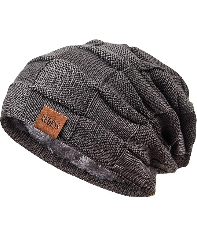 REDESS Beanie Hat for Men and Women Winter Warm Hats Knit Slouchy Thick Skull Cap
