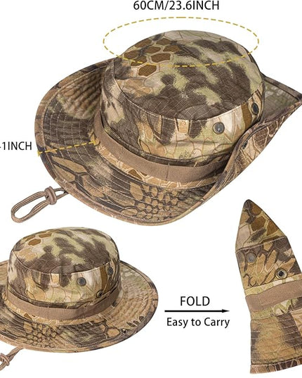 Sun Hats for Men Women Boonie Hat UPF 50+ Bucket Hat Wide Brim UV Protection Fishing Hiking Safari Outdoor Hats