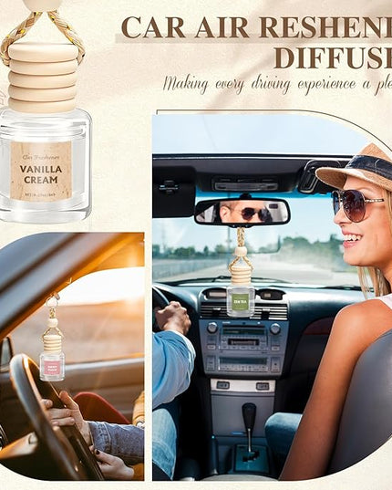 AROIC Car Air Freshener for Women, 6 Pack Air Freshener Diffuser, Hanging Air Fragrance Essential Oil Diffuser, Car Scents Accessories Cute Car Interior Decor, Romantic Valentines Day Gift for Her