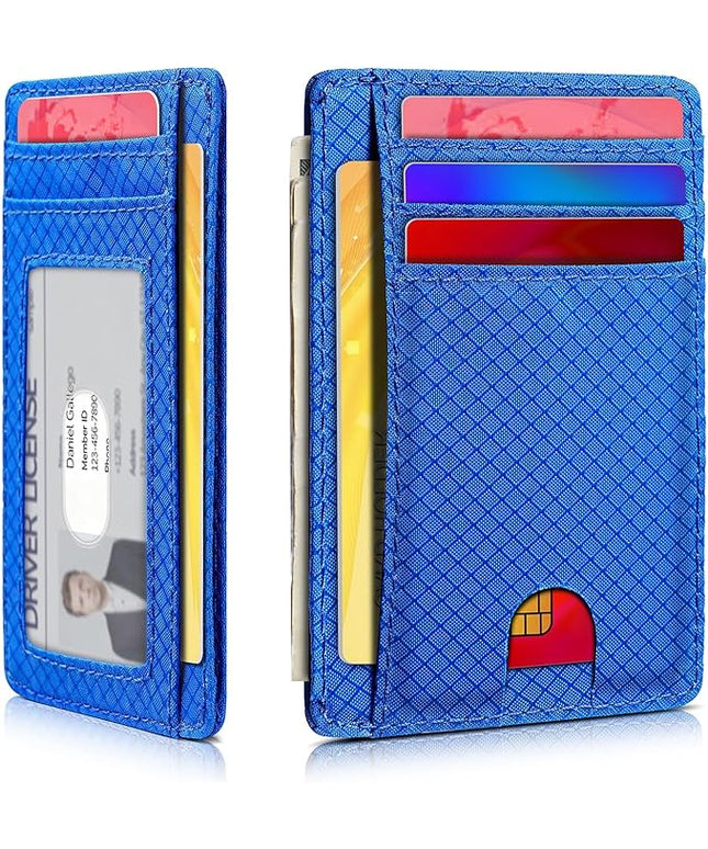 Artpaxy Slim Wallet for Men & Women, Minimalist Front Pocket Card Holder for Travel, RFID Blocking, Water Resistant Nylon Wallet for ID & Cash & Credit Card