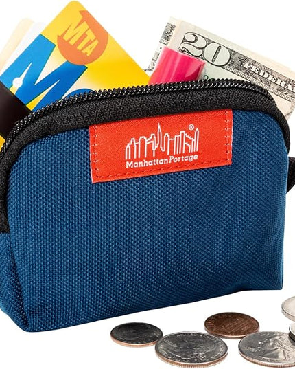 Manhattan Portage Coin Purse With Zipper Closure Pouch Eclectic Colors Credit Card ID Card Jewelry Keys Water Resistant Gift 1000D CORDURA® Everyday Carry