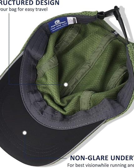 GADIEMKENSD Women's Race Day Running Cap Performance Mesh Hat - Excellent Ventilation, Lightweight, Reflective Safety
