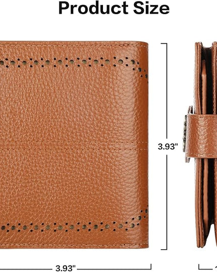 Lavemi Womens Leather Wallet Small Compact RFID Blocking Credit Card Case Purse with Zipper Pocket | Small, Compact, RFID Blocking, Zipper Pocket, Small, Compact
