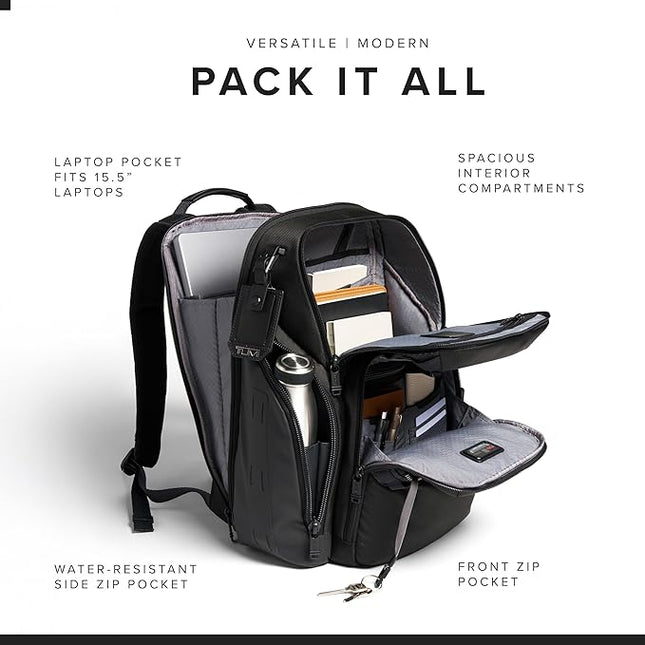 TUMI - Alpha Bravo Search Backpack - Laptop Backpack for Men & Women - Backpack for Work & Travel - 17.0" X 14.0" X 8.3" - Black