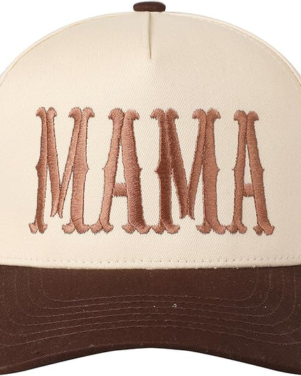 MIRMARU Two-Tone Vintage Canvas Trucker Hats for Men & Women, Adjustable Size Baseball Caps with Trendy Embroidered Design