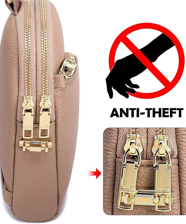 INICAT RFID Blocking Sling Bag Anti Theft Crossbody Bags Women Valentine's Day Gifts Travel Purses Vegan Leather