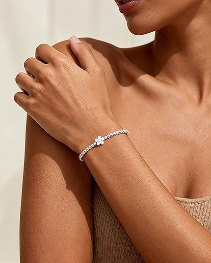 Gold Bracelets for Women 14K Gold Beaded Bracelets Stackable Bracelets for Women Gold Charm Bracelet Non Tarnish Gold Jewelry for Women Trendy