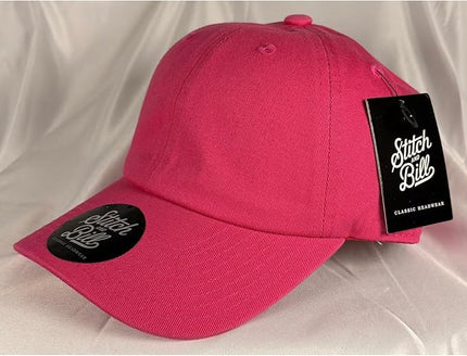 Stitch and Bill Mens Athletic Deep-Crown Baseball Cap 100% Soft Cotton Unstructured Dad Hat Outdoors Adjustable