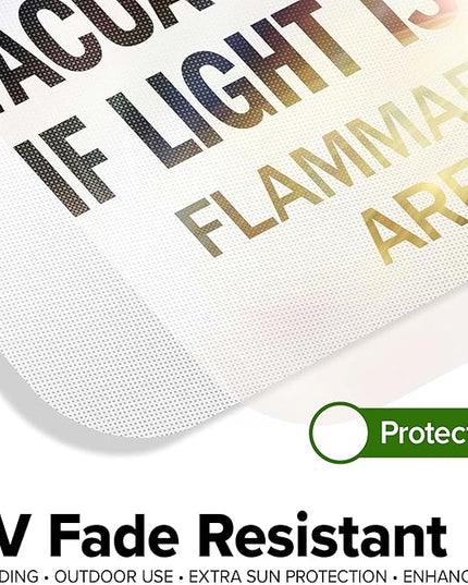 Danger Evacuate Immediately If Light is Flashing Flammable Vapors are Present Sign, 12x18 Inches, 3M EGP Reflective .063 Aluminum, Fade Resistant, Made in USA by My Sign Center