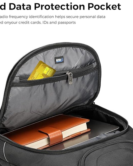 Swissdigital Design TSA Business Laptop Backpack For Men,Travel Backpack With USB Charging Port,College Tech Backpacks With RFID Pockets Presents For Men Fits 15.6 Inch Computer | J16BT-1