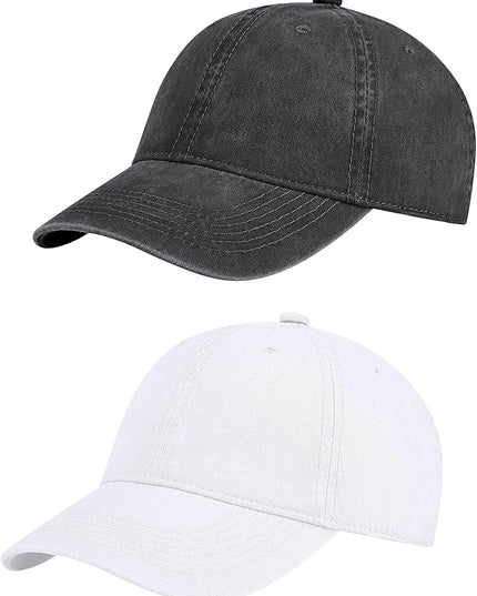 YEANIY Vintage Washed Cotton Plain Baseball Caps Adjustable Unstructured Soft Blank Casual Dad Ball Hats for Men Women