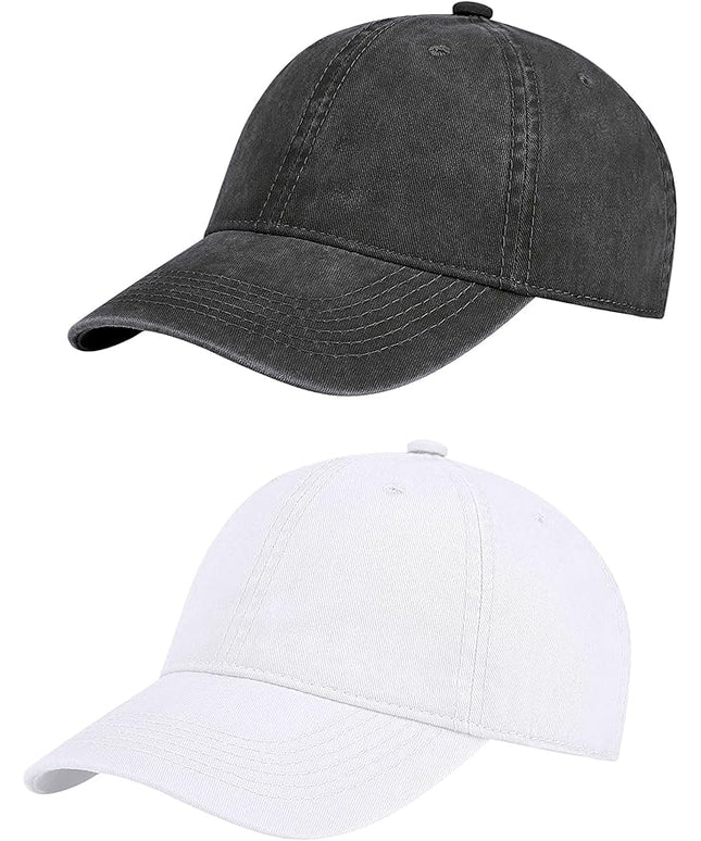 YEANIY Vintage Washed Cotton Plain Baseball Caps Adjustable Unstructured Soft Blank Casual Dad Ball Hats for Men Women
