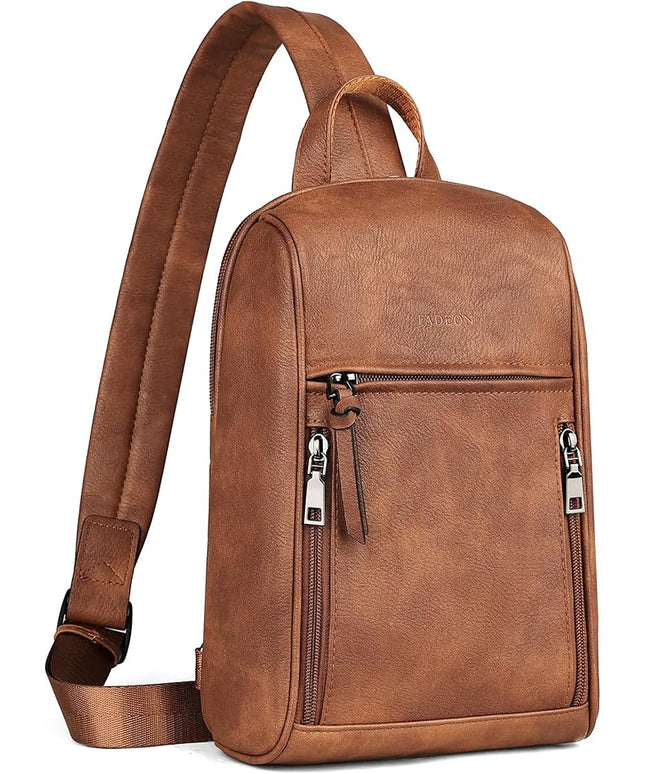 FADEON Sling Bag for Women Crossbody Purse Sling Bags, Designer Sling Purses Medium Travel Multi-Pocket Sling Backpack