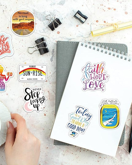 150Pcs Motivational Stickers for Kids Teens Students Teachers Planners Inspirational Quote Stickers Waterproof Vinyl Sticker for Water Bottles Laptop Scrapbook Journal
