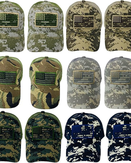 Roytrense Embroidered American Flag Unisex Baseball Cap (100% Cotton)