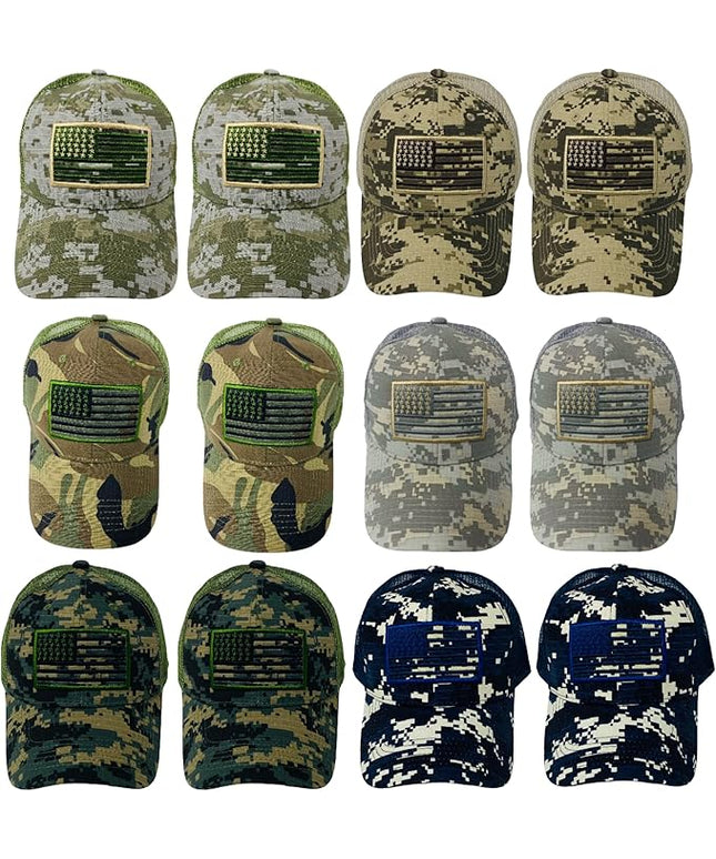 Roytrense Embroidered American Flag Unisex Baseball Cap (100% Cotton)