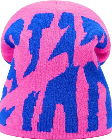 Y2K Beanie for Men Women Knitted Hat Winter Cap Star Design Warm Casual Skullies Cold Weather Knit Outdoor