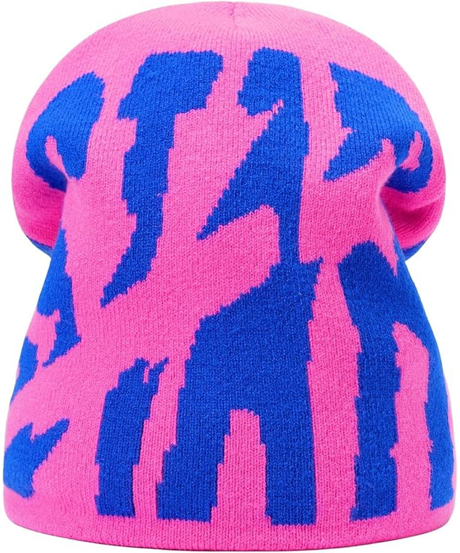 Y2K Beanie for Men Women Knitted Hat Winter Cap Star Design Warm Casual Skullies Cold Weather Knit Outdoor