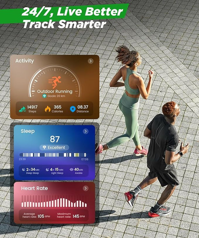 Smart Watches for Men Fitness Watch: 100 Days Battery Life/Call/Answer 1.95'' Mens Military Smart Watches for Android & iPhone, Waterproof Fitness Tracker Heart Rate Sleep Monitor/100+ Sport Modes