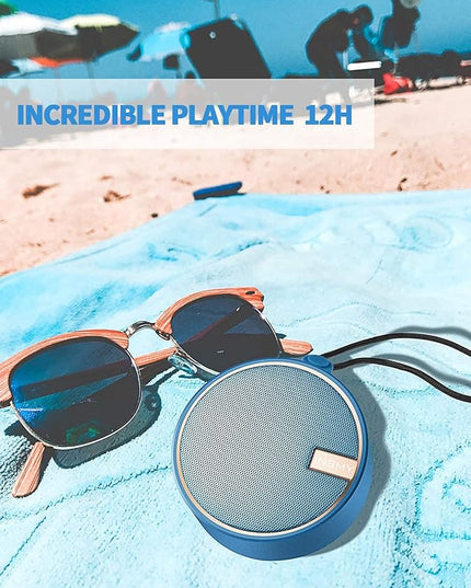 INSMY C12 IPX7 Waterproof Shower Bluetooth Speaker, Portable Small Speaker, Speakers Bluetooth Wireless Loud Clear Sound Support TF CSuard ction Cup for Outdoor Kayak Canoe Beach Gift (Navy)