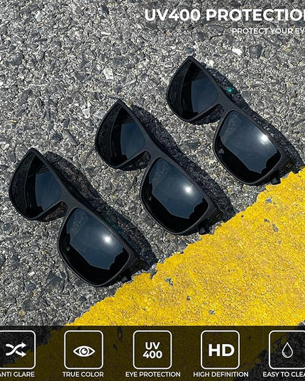 KALIYADI Polarized Sunglasses for Men, Lightweight Sun Glasses with UV Protection for Driving Fishing Golf
