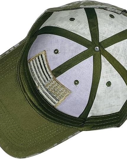 Roytrense Embroidered American Flag Unisex Baseball Cap (100% Cotton)