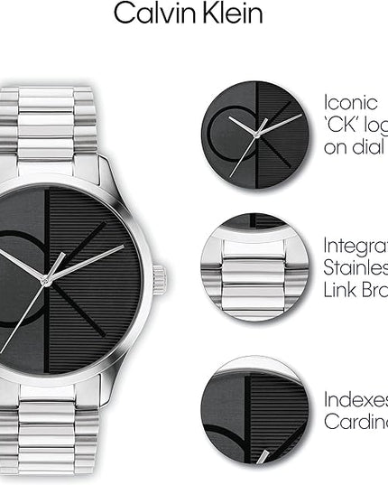 Calvin Klein Women's CK Iconic - 35mm 2H Quartz Watch - Stainless Steel Mesh Bracelet - Water Resistance 30 Meters – Premium Fashion Timepiece for Everyday Style - Gift for Her
