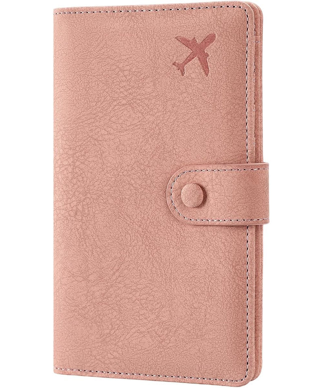 RFID Blocking Passport Wallet Cover Case Travel Document Organizer for Women and Men,Travel Wallet for Credit Card