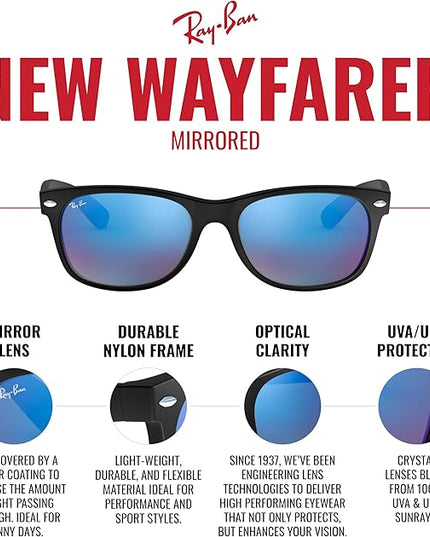 Ray-Ban RB2132 New Wayfarer Polarized Square Sunglasses