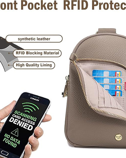 INICAT RFID Blocking Sling Bag Anti Theft Crossbody Bags Women Valentine's Day Gifts Travel Purses Vegan Leather