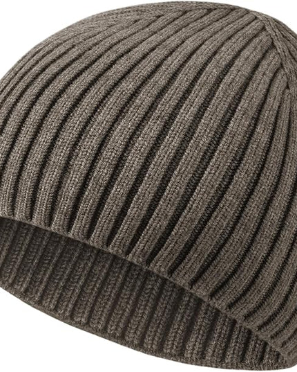 choshion Wool Knit Fisherman Beanie Hat for Men Women,Cuffless Warm Short Cuff Beanies Toboggan Ski Hats Winter Skull Cap
