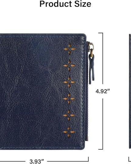 Lavemi Ultra Thin Small Compact Leather Womens Girls Wallets RFID Blocking Credit Card Holder for Women