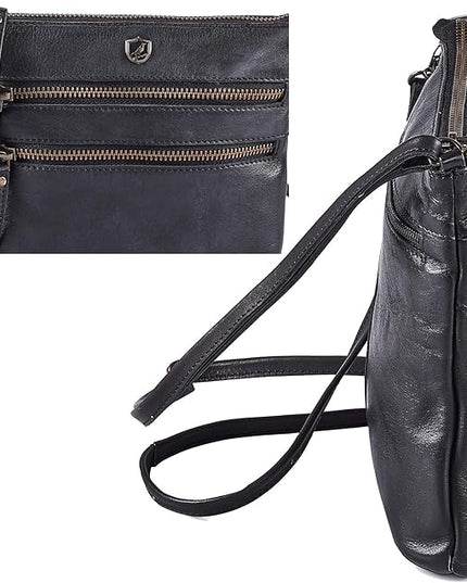 Crossbody Sling Bag for Women Small Real Leather Purse Vintage Travel Crossover Shoulder Bag Handmade