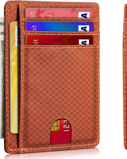 Artpaxy Slim Wallet for Men & Women, Minimalist Front Pocket Card Holder for Travel, RFID Blocking, Water Resistant Nylon Wallet for ID & Cash & Credit Card