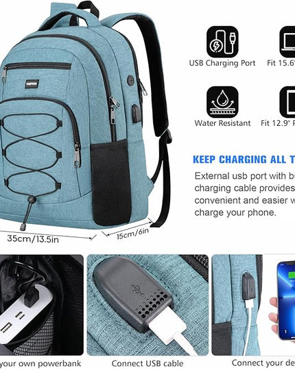 YAMTION School Backpack for Women and Teen Girls,College Bookbag Laptop Backpack Schoolbag with USB Port for High School College Students
