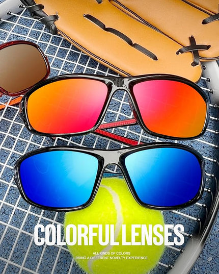 KALIYADI 4 Pack Polarized Sunglasses-Men Sports Sun-glasses: Mens Sunglasses UV Protection for Fishing Driving Cycling