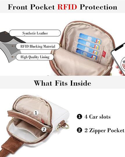 INICAT Sling Bag for Women Touchscreen Small Crossbody Cell Phone Purse Fanny Pack