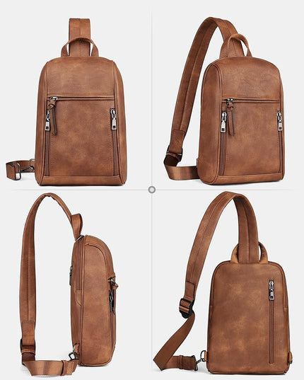 FADEON Sling Bag for Women Crossbody Purse Sling Bags, Designer Sling Purses Medium Travel Multi-Pocket Sling Backpack