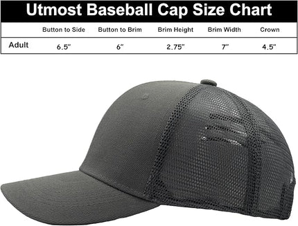 Utmost Structured Baseball Cap with Adjustable Closure - Performance Hat for Outdoor Activities