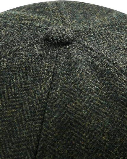 BOTVELA Wool Baseball Cap for Men Adjustable Unstructured Tweed Hat