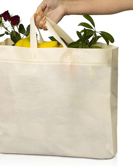 Simply Cool Reusable Grocery Bags Eco-Friendly - Reusable Shopping Bags, Heavy Duty Grocery Bags, Foldable, Tote Bags Bulk