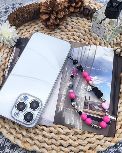 Phone Charms Cute Beaded Phone Lanyard Wrist Strap Aesthetic CellPhone Keychain Cute PhoneCharms for Women