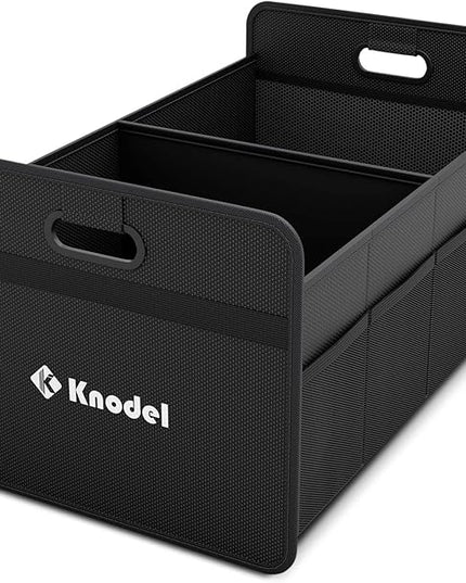 K KNODEL Car Trunk Organizer, Foldable Organizer for Car, Automotive Consoles & Organizers, Storage with Reinforced Handles (Medium, Black)