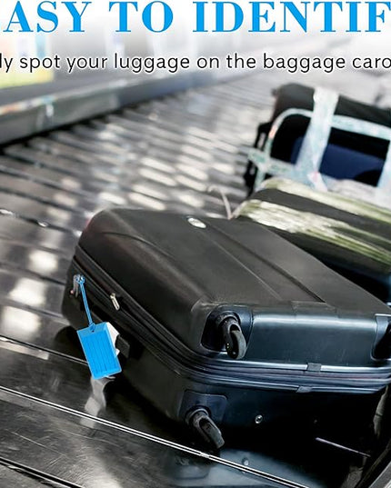 100 Pack Luggage Tags for Suitcases, Airplane Travel Essentials for Flying, International Travel Must Haves, and Luggage Accessories by Sodsay