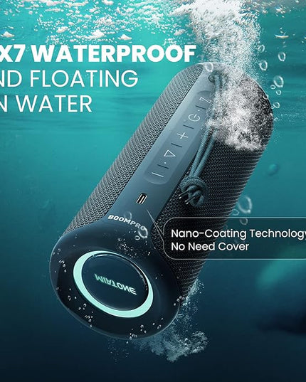 MIATONE Portable Bluetooth Speakers 36W Stereo Sound Bass Boost, 24H Playtime, Bluetooth 5.3 TWS Pairing Father Boy Friend Gifts for him Ideal Present (Blue)