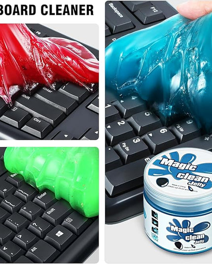 DNA MOTORING 3 Pack Car Cleaning Gels Auto Detailing Tools Cleaning Putty Car Interior Cleaner, Car Jelly Cleaner, Keyboard Cleaner, Car Cleaning Supplies Car Gifts for Men Women, TOOLS-00149