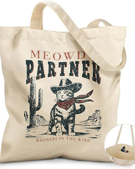 Canvas Tote Bag with Pockets - Aesthetic Reusable Totes for Women Ladies Cute Printed Cloths Canvas Shoulder Bag