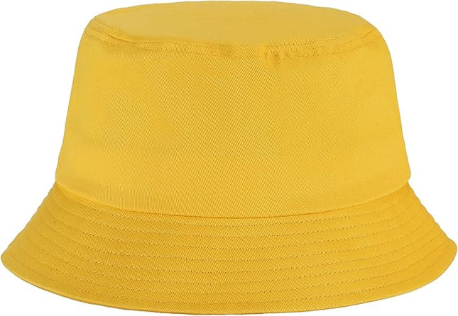 Umeepar Unisex Cotton Packable Bucket Hat Sun Hat Plain Colors for Men Women